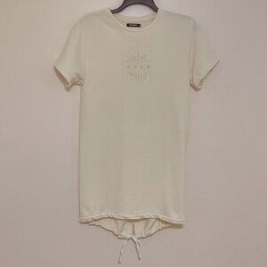 Pink + Dolphin Sweatshirt Dress Cream Size Large (runs small)